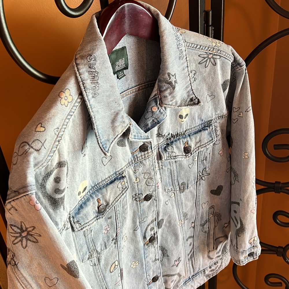 WILD FABLE Wild Graffiti Jean Jacket - Picture 3 of 16